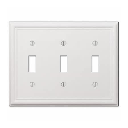 WHT 3Tog Wall Plate